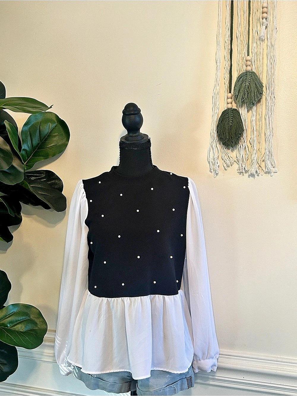 Polka Dot Pearl Blouse